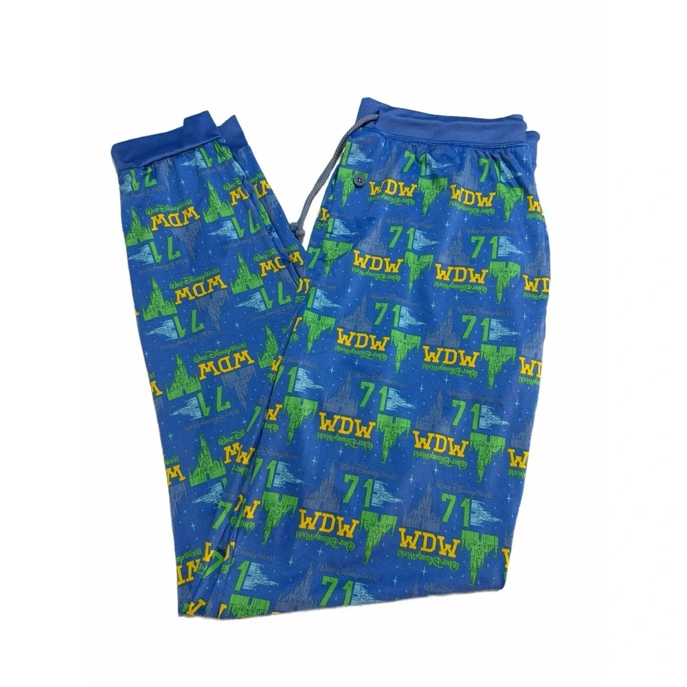 Disney Parks Walt Disney World WDW 71 Lounge Pants Castle Draw String Pocket - L